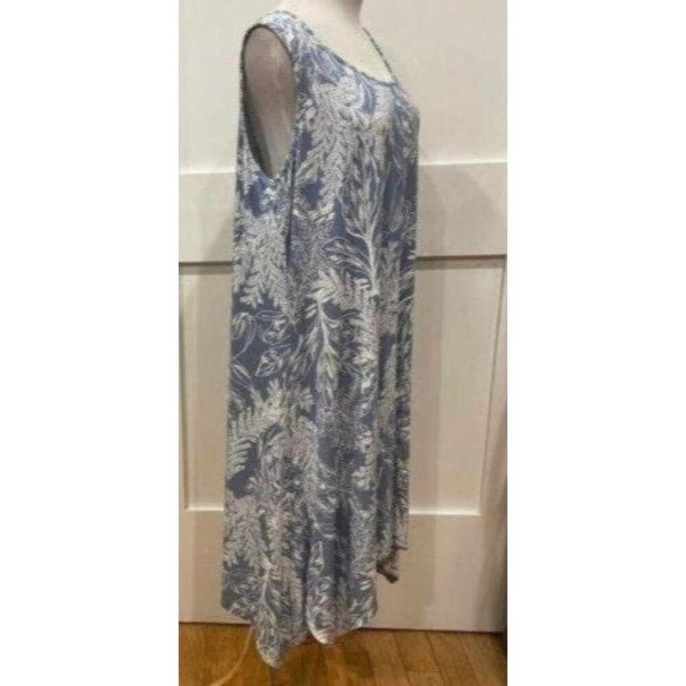 Tahari Print Sleeveless Asymmetrical Dress - Size 1X - Picture 6 of 8